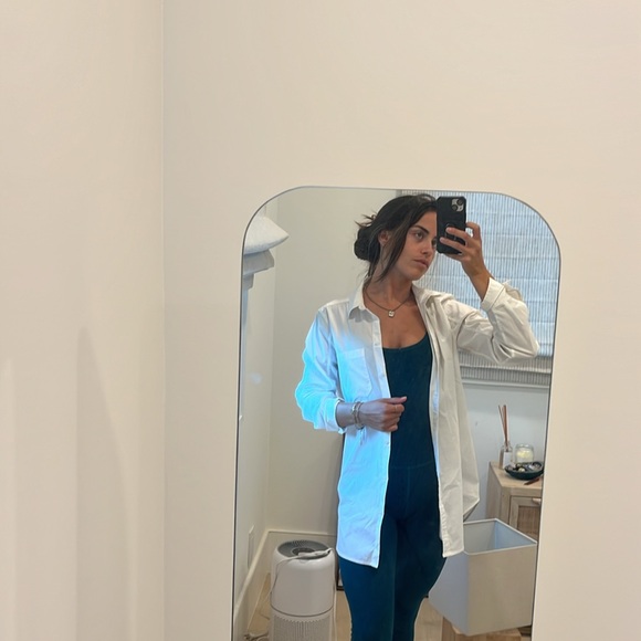 Athleta white long sleeve button-up - Picture 2 of 6